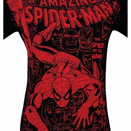 Spider-Man #100 Cover Black 30 Single T-Shirt