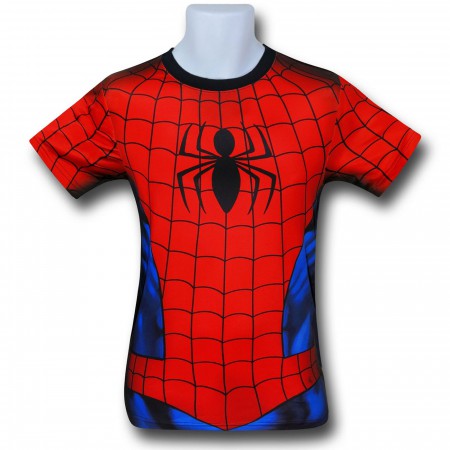 Spiderman Sublimated Costume Fitness T-Shirt