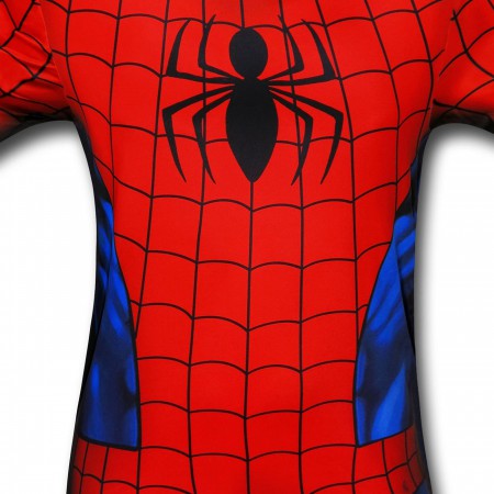 Spiderman Sublimated Costume Fitness T-Shirt