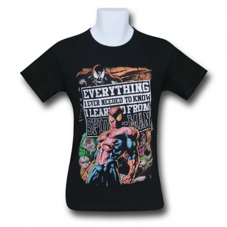 Spiderman Everything I know Men's T-Shirt