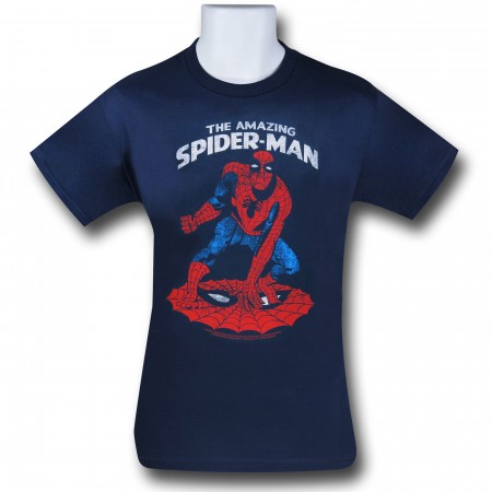 SPIDER MAN Navy T-Shirt NWT 