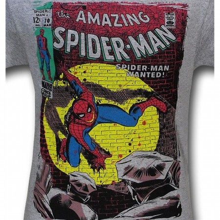 Spiderman Distressed Amazing #70 30 Single T-Shirt