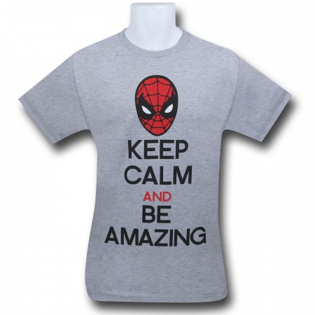 Spiderman Keep Calm Be Amazing 30 Single T-Shirt