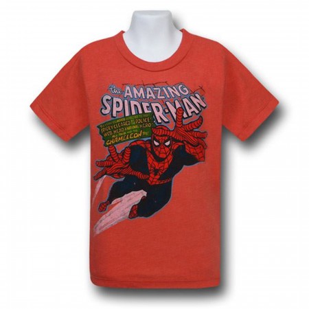 Spiderman Cleared Kids Red Decco T-Shirt