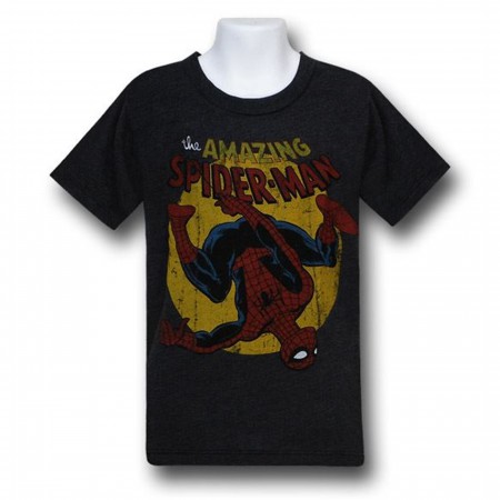 Spiderman Kids UpsideDown Red Decco T-Shirt