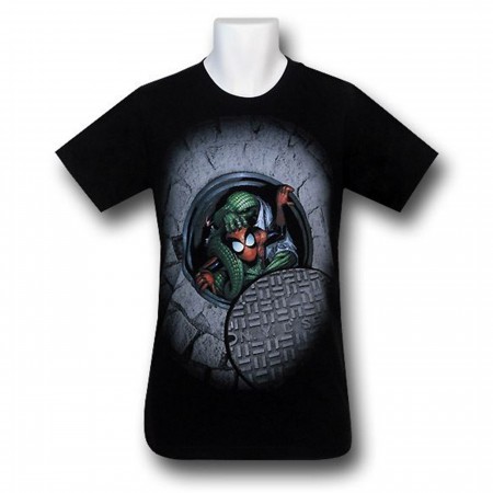 Spiderman Lizard In The Sewer 30 Single T-Shirt