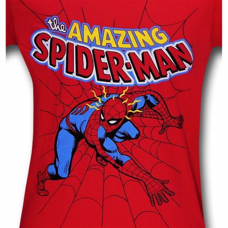 Spiderman Spider Sense Web 30 Single Red T-Shirt
