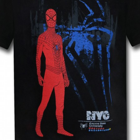Spiderman NYC Subway Lines Kids T-Shirt