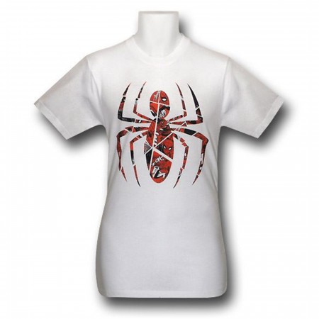 Spiderman Symbol Shards 30 Single T-Shirt