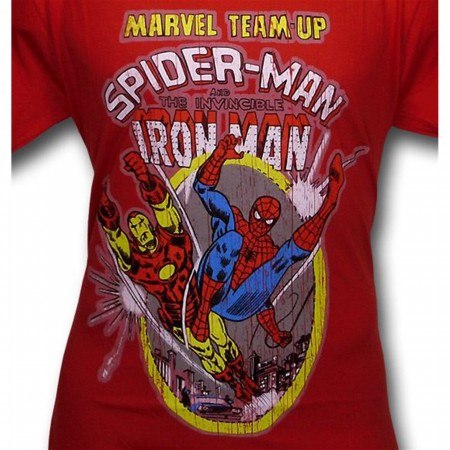 Spiderman, Iron Man Team Up 30 Single T-Shirt