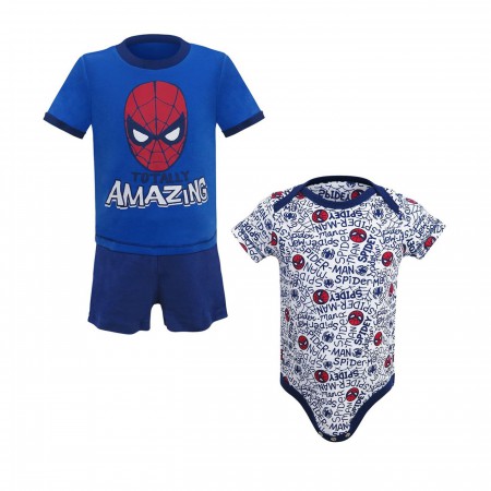 Spider-Man Totally Amazing Newborn 3-Piece Set