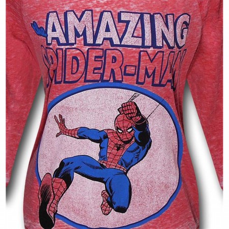 Spiderman Classic Juniors 3/4 Sleeve Red T-Shirt
