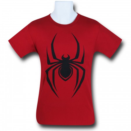 Spiderman Comic Symbol on Red T-Shirt