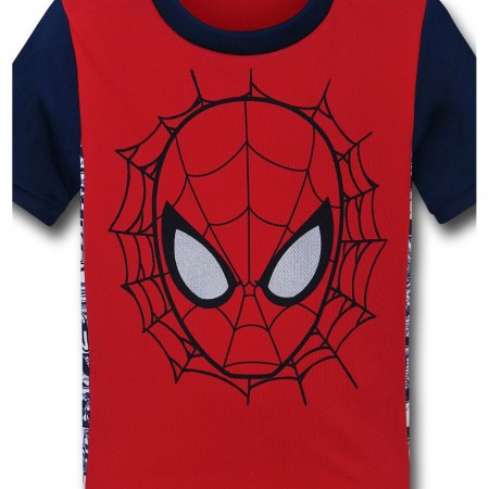 Spiderman Face Two-Tone Kids T-Shirt
