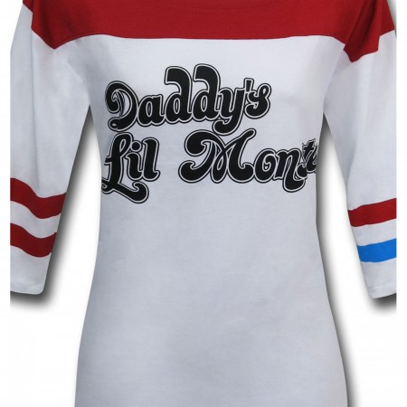 Harley Quinn Lil Monster Women's Baseball T-Shirt