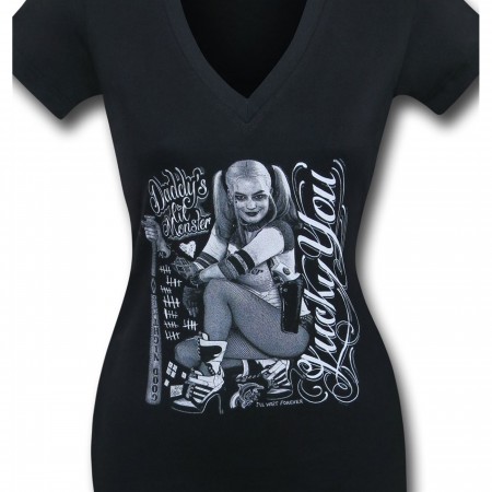 Suicide Squad Harley Quinn Lucky Women's V-Neck T-Shirt