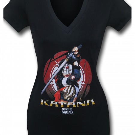 Suicide Squad Katana V-Neck Women's T-Shirt