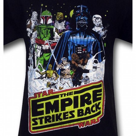 Star Wars Empire Cast and Logo Black T-Shirt