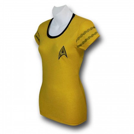 Star Trek Women's Command Uniform Ringer T-Shirt