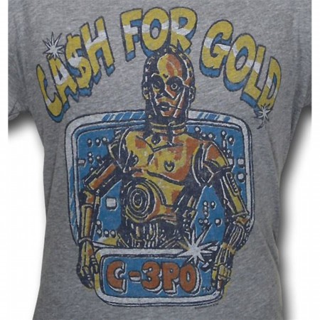 Star Wars C3PO Cash Gold Junk Food T-Shirt