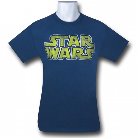 Star Wars Distressed Yellow Logo 30 Single T-Shirt