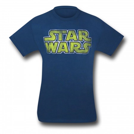 Star Wars Distressed Yellow Logo 30 Single T-Shirt