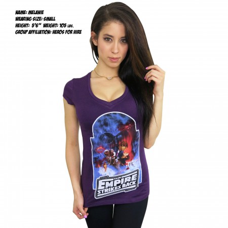 Star Wars Empire Strikes Back Women's V-Neck T-Shirt