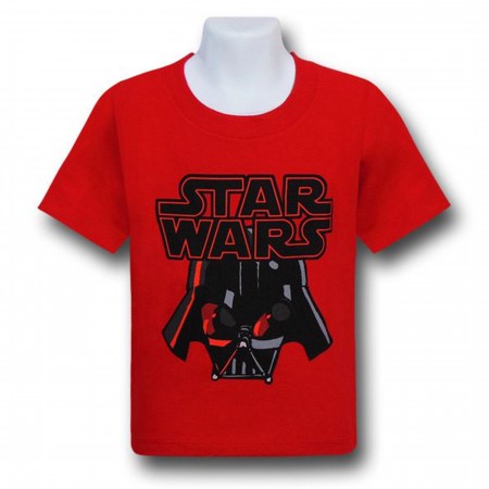 Star Wars Vader Helmet Kids Red T-Shirt