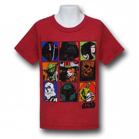 Star Wars Kids Character Boxes Red Decco T-Shirt