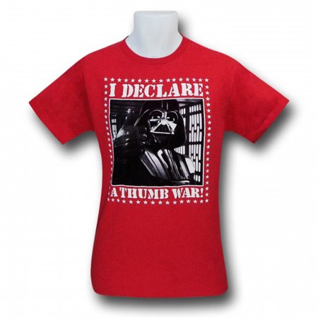 Star Wars Vader Thumb War Red T-Shirt