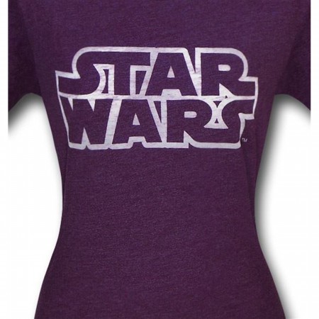 Star Wars Logo Plum Burnout Women's T-Shirt