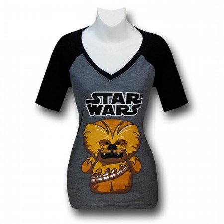 Star Wars Mini Chewbacca V-Neck Juniors T-Shirt