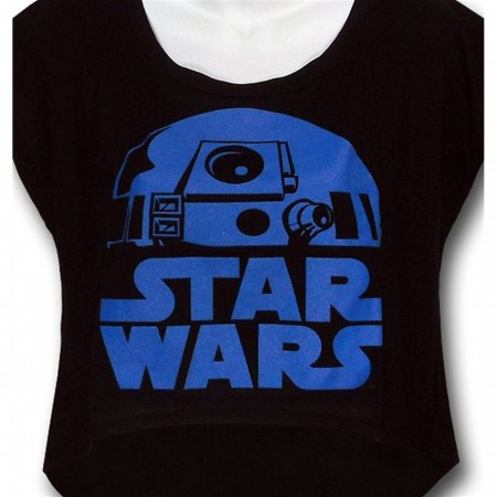 Star Wars R2D2 Head Women's Midriff T-Shirt