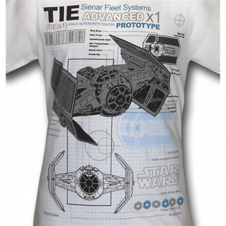 Star Wars Vader's TIE Fighter Specs 30 Single T-Shirt