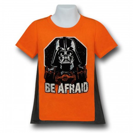 Star Wars Vader Be Afraid Kids Caped T-Shirt