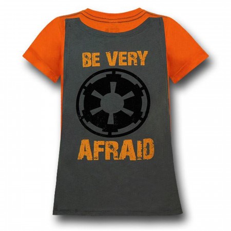 Star Wars Vader Be Afraid Kids Caped T-Shirt