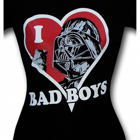 Star Wars Vader Heart Juniors Black T-Shirt