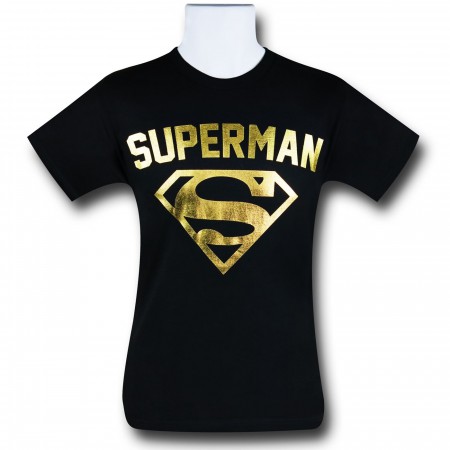 Superman Black Gold Symbol 30 Single T-Shirt