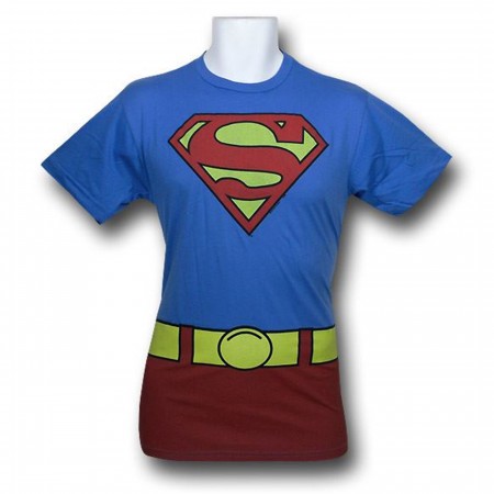Superman Blue Costume Junkfood T-Shirt