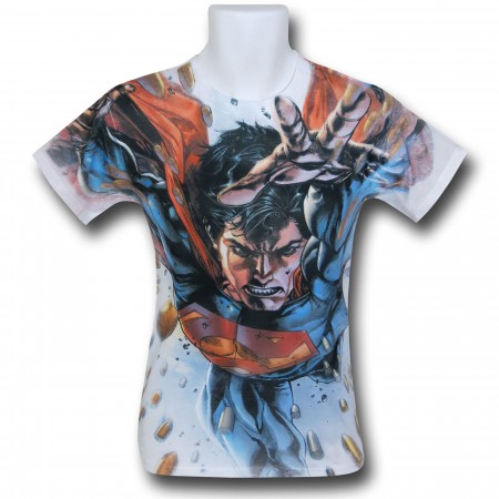 Superman Bullets In The Sky Sublimated T-Shirt
