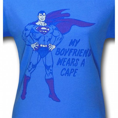Superman Boyfriend Wears Capes Womens T-Shirt