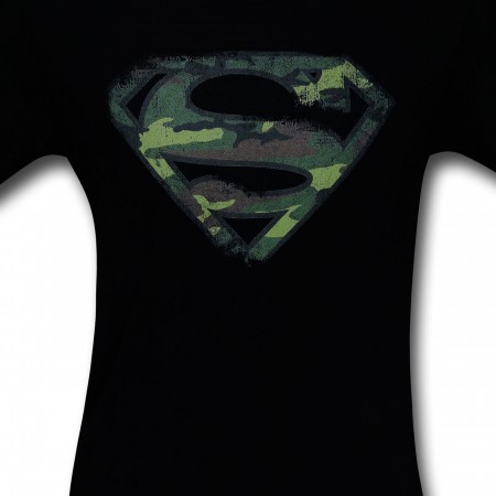 Superman Distressed Camo Symbol T-Shirt