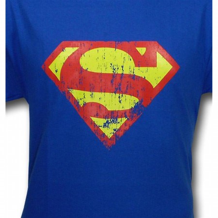Superman Distressed and Eroded Symbol T-Shirt