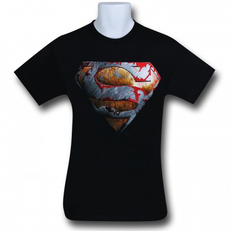 Superman Damaged Symbol T-Shirt