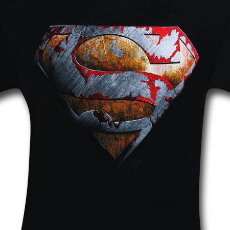 Superman Damaged Symbol T-Shirt