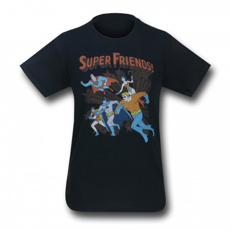 Super Friends Super Sprint Black T-Shirt