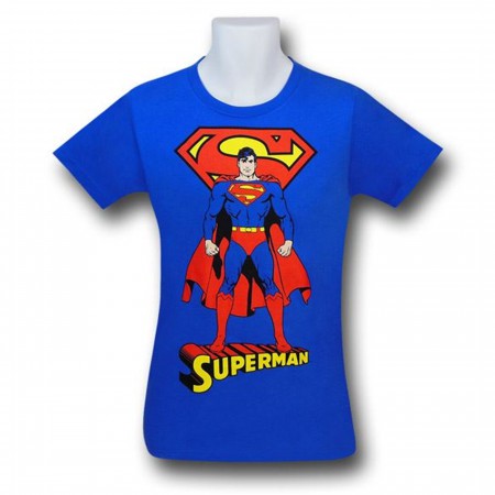 Superman Front & Back Image Blue T-Shirt