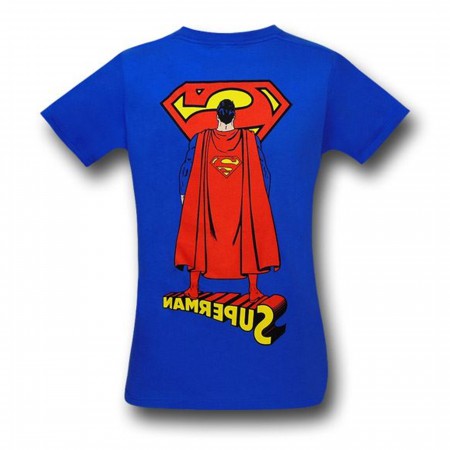 Superman Front & Back Image Blue T-Shirt