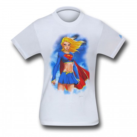 Supergirl Clouds by Michael Turner T-Shirt