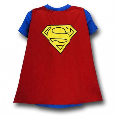 Supergirl Women's V-Neck Caped Costume T-Shirt
